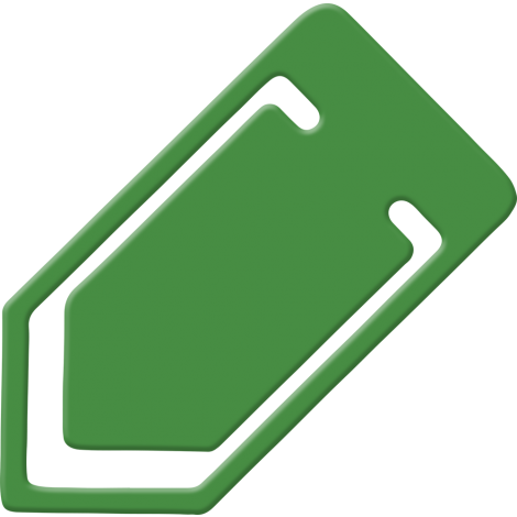 Recycled Paper Clip (Large) Paper Clips Green  