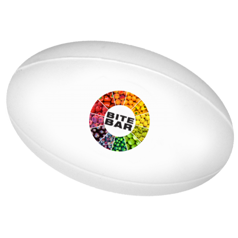 Rugby Ball Stress Ball Black and White London