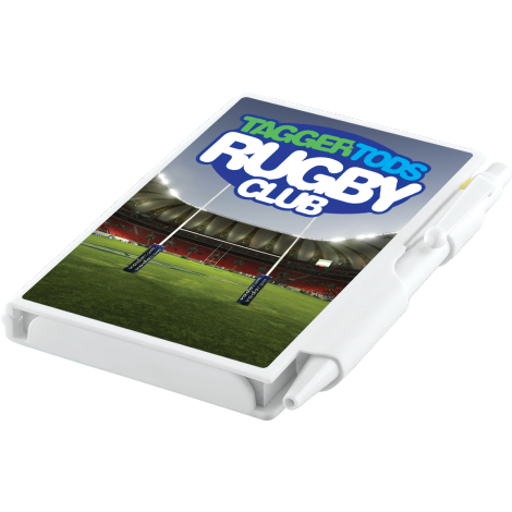 Sticky Notepad with Pen Black and White London