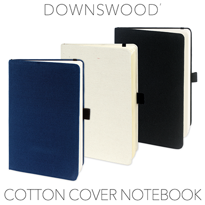 Downswood A5 Eco Cotton Notebook Notebooks Black and White London