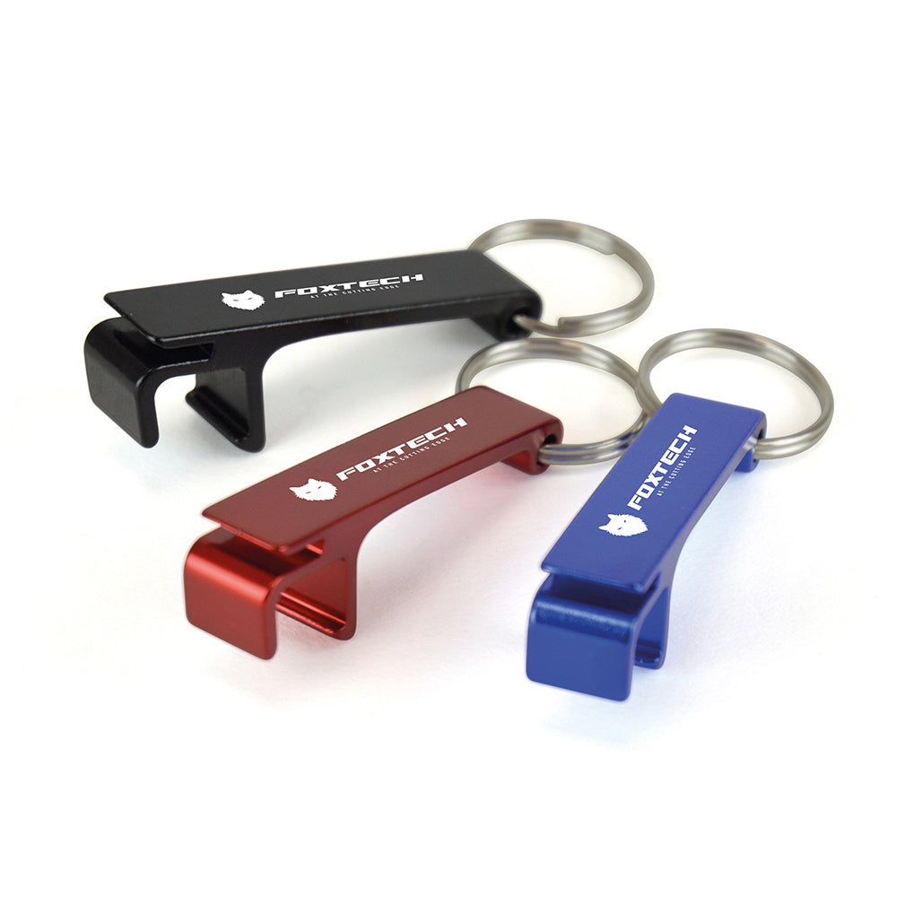 Dunbar Aluminium Bottle Opener Keyring Keyrings Black and White London