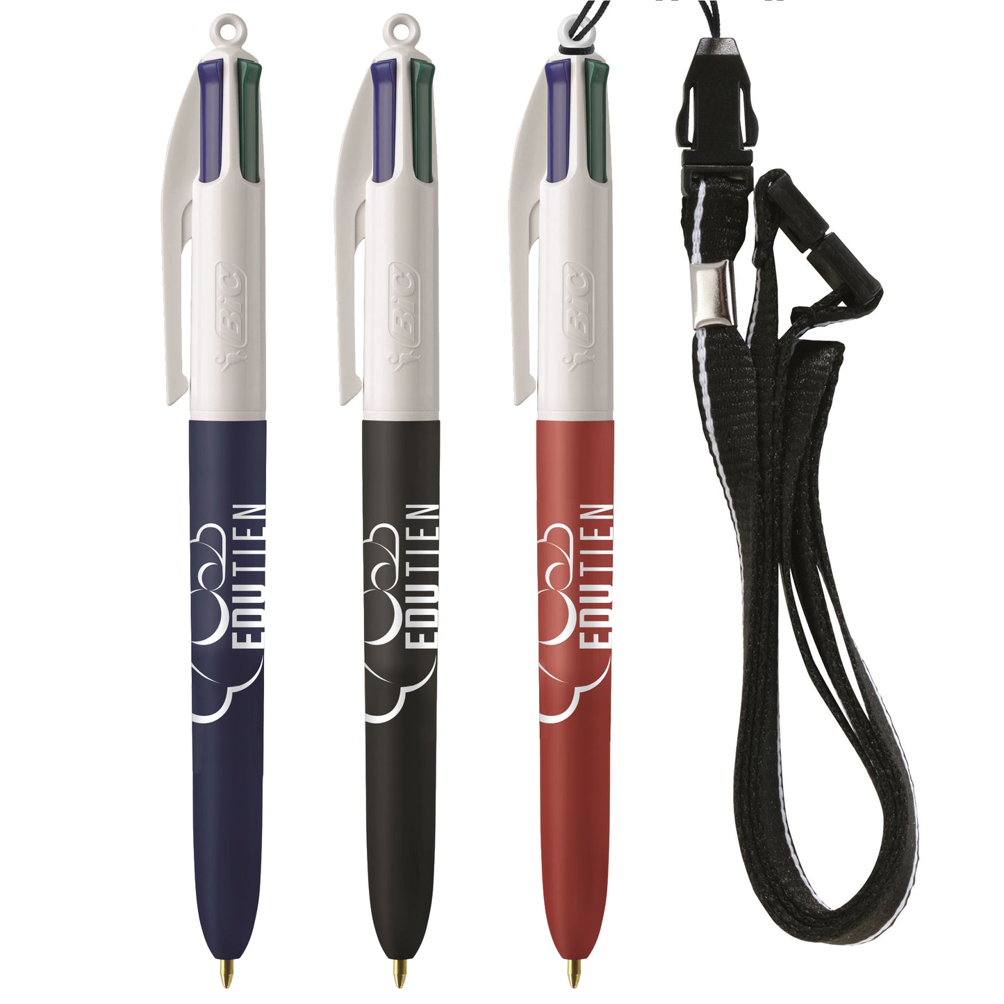 BIC® 4 Colours Soft with Lanyard BIC® Stationery Black and White London