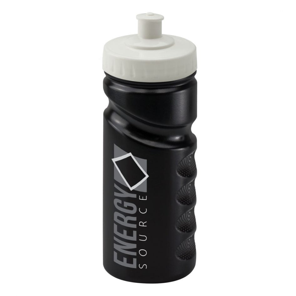Sports Bottle 500ml Black 500 Black and White London