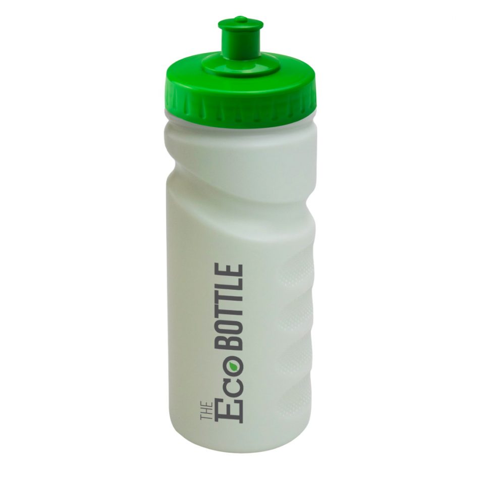 Sports Bottle 500ml Eco Recycled Drinkware Black and White London