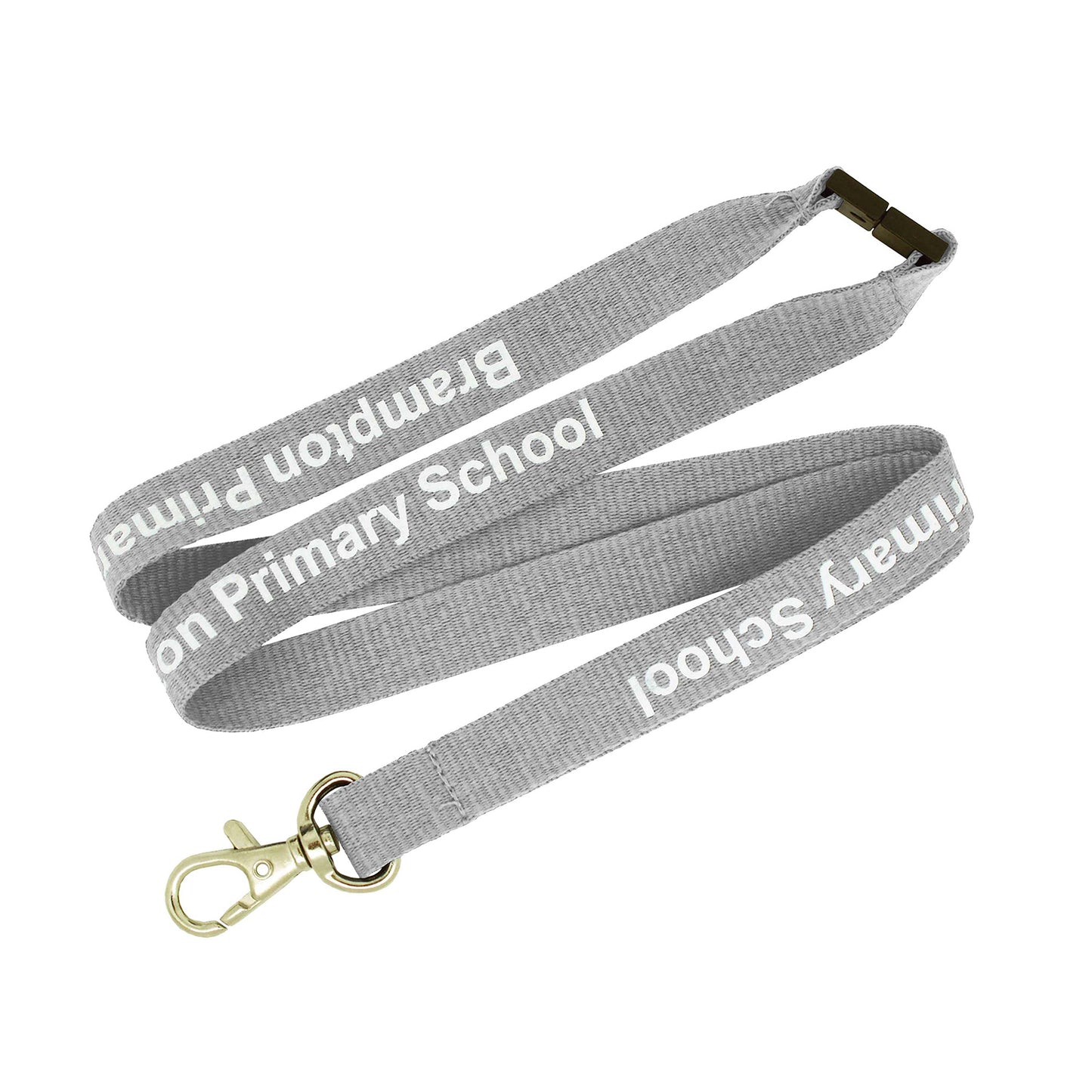 20mm Flat Polyester Lanyard Lanyards Black and White London