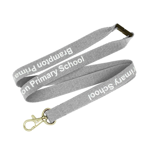 20mm Flat Polyester Lanyard Lanyards Black and White London