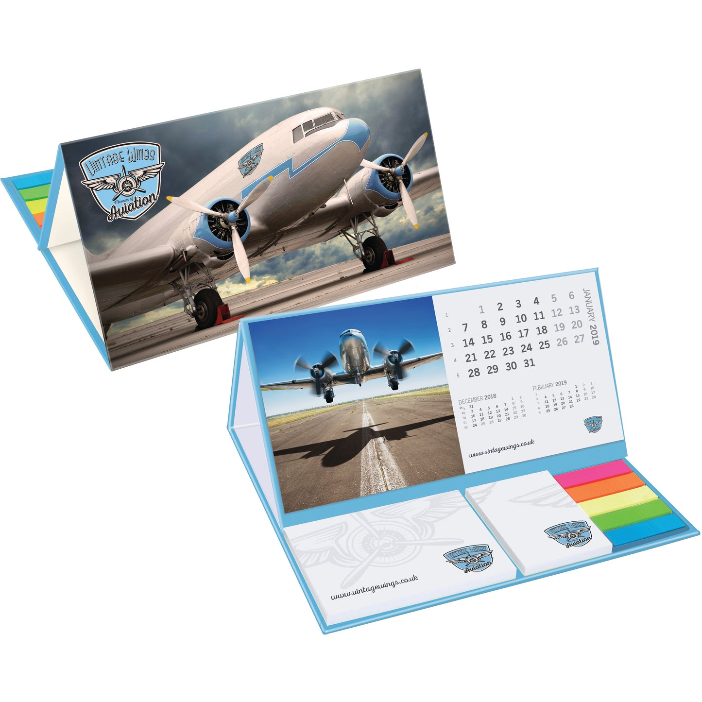 Desk Calendar and Pad Black and White London