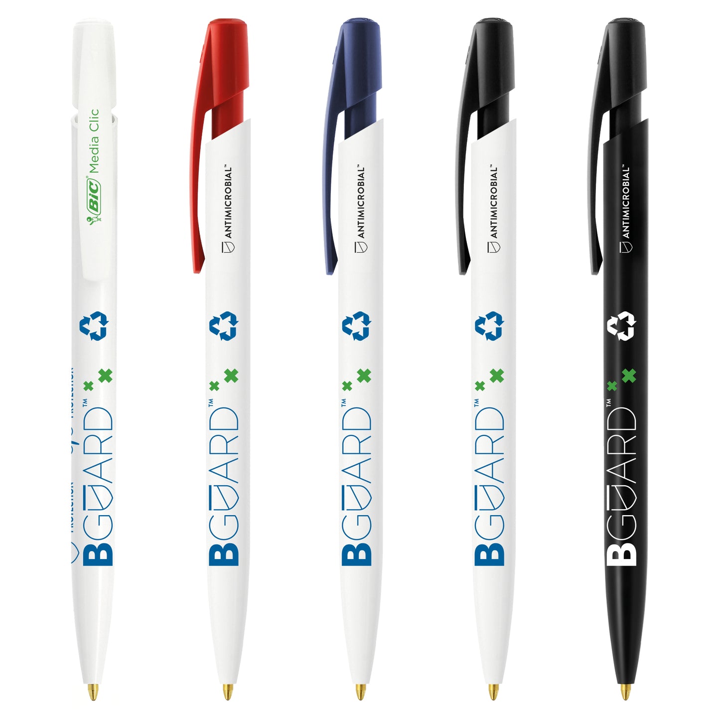 BIC® Media Clic BGUARD™ Antimicrobial Ecolutions® Ballpen Antimicrobial logo BIC® Stationery Black and White London
