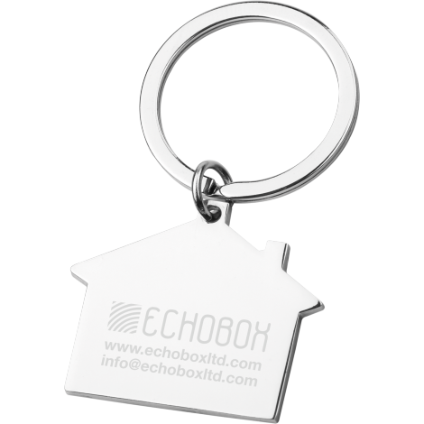 House Keyring (Laser Engraved)  Black and White London