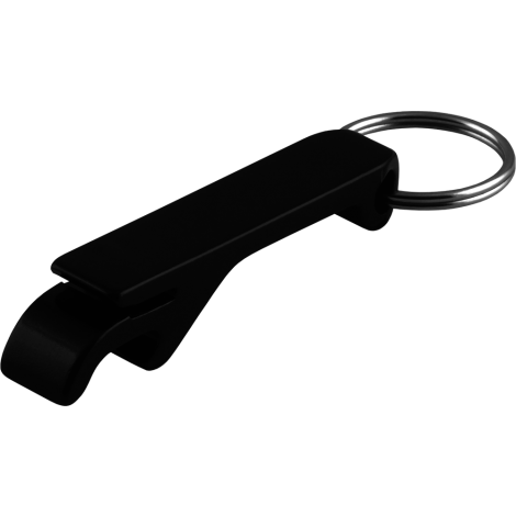 Vulcan Bottle Opener Key Ring in Aluminium Black and White London