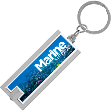 Vivid LED Torch Keyring  Black and White London