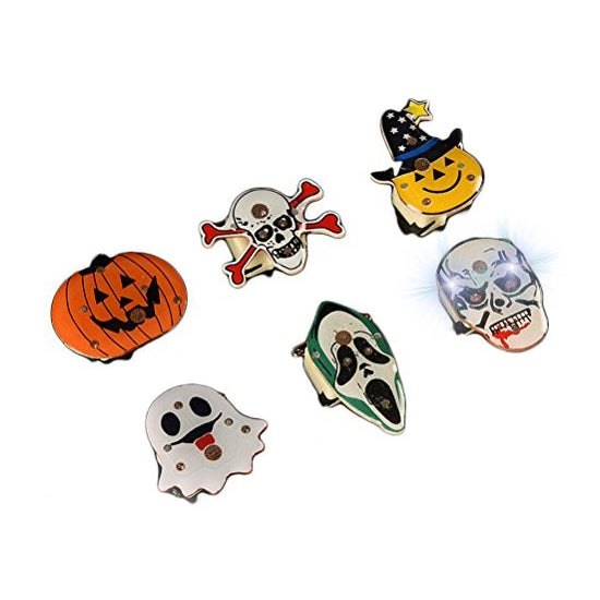 LED Flashing Badges Black and White London