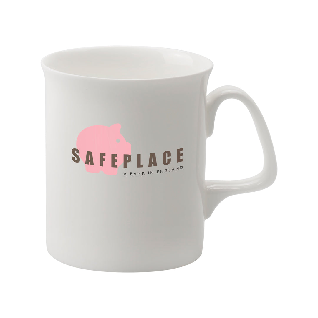 Marlborough White White Ceramic Mugs Black and White London