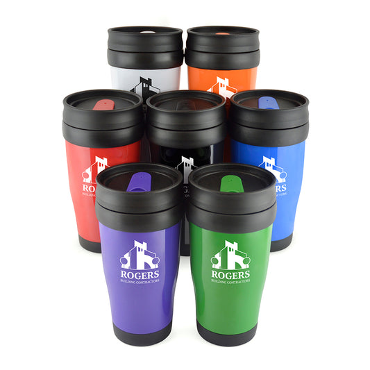 Polo Tumble Tumbler Travel Mugs Black and White London