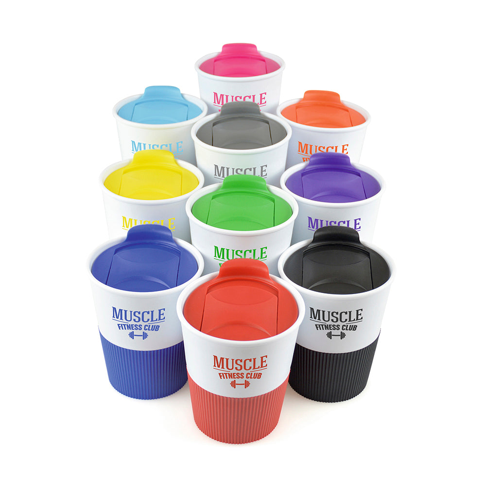 Grippy Tumbler Travel Mugs Black and White London