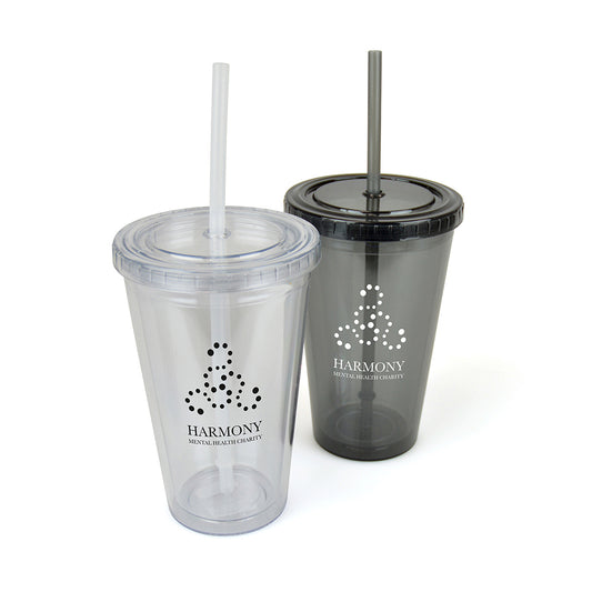 Arena Tumbler with Straw Sports Bottles Black and White London