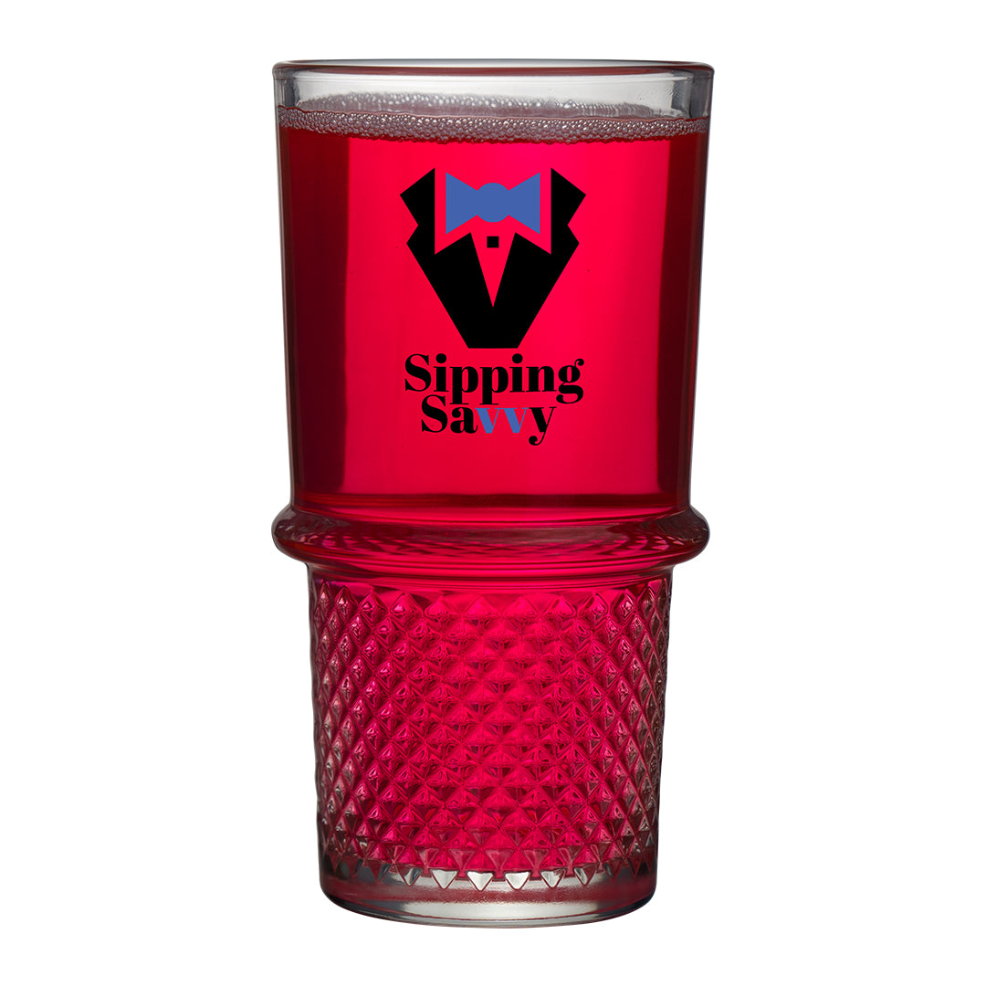 New York Hi-Ball Glass 350ml 350 Black and White London