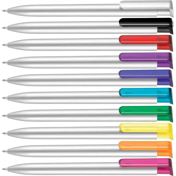 Absolute® Argent Ballpen Plastic Pens Black and White London