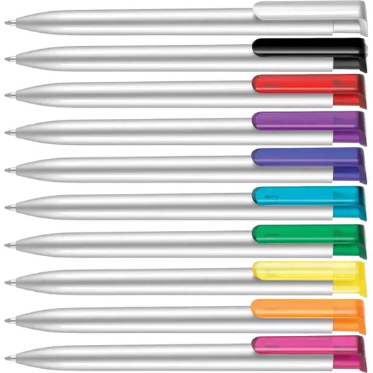Absolute® Argent Ballpen Plastic Pens Black and White London