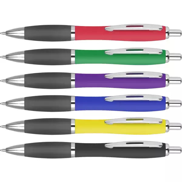 Contour® Digital Softfeel Ballpen Black and White London