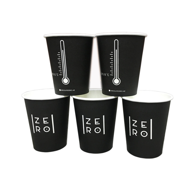 Full Colour Single Walled Paper Cup Black and White London