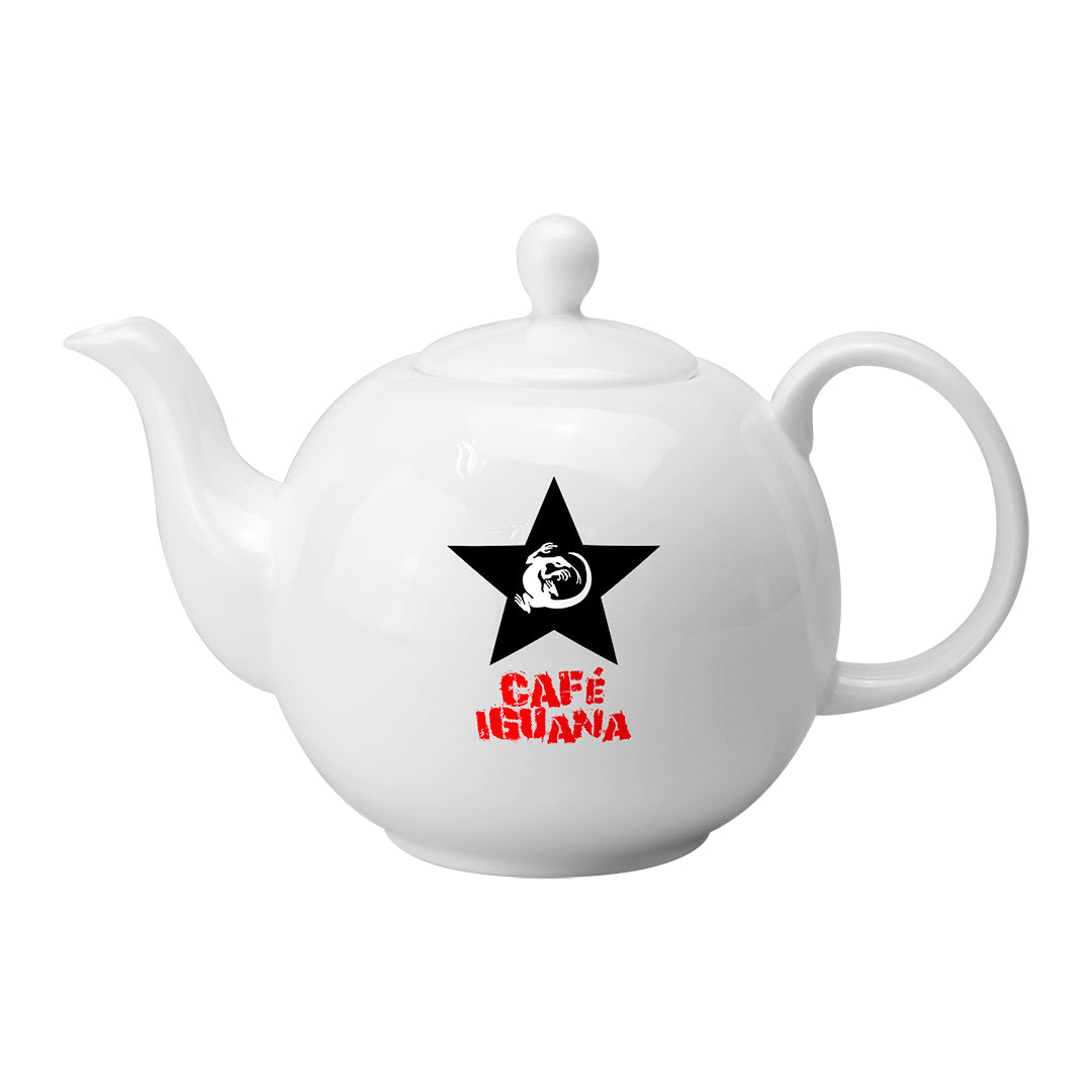 Pot Belly Tea Pot Black and White London
