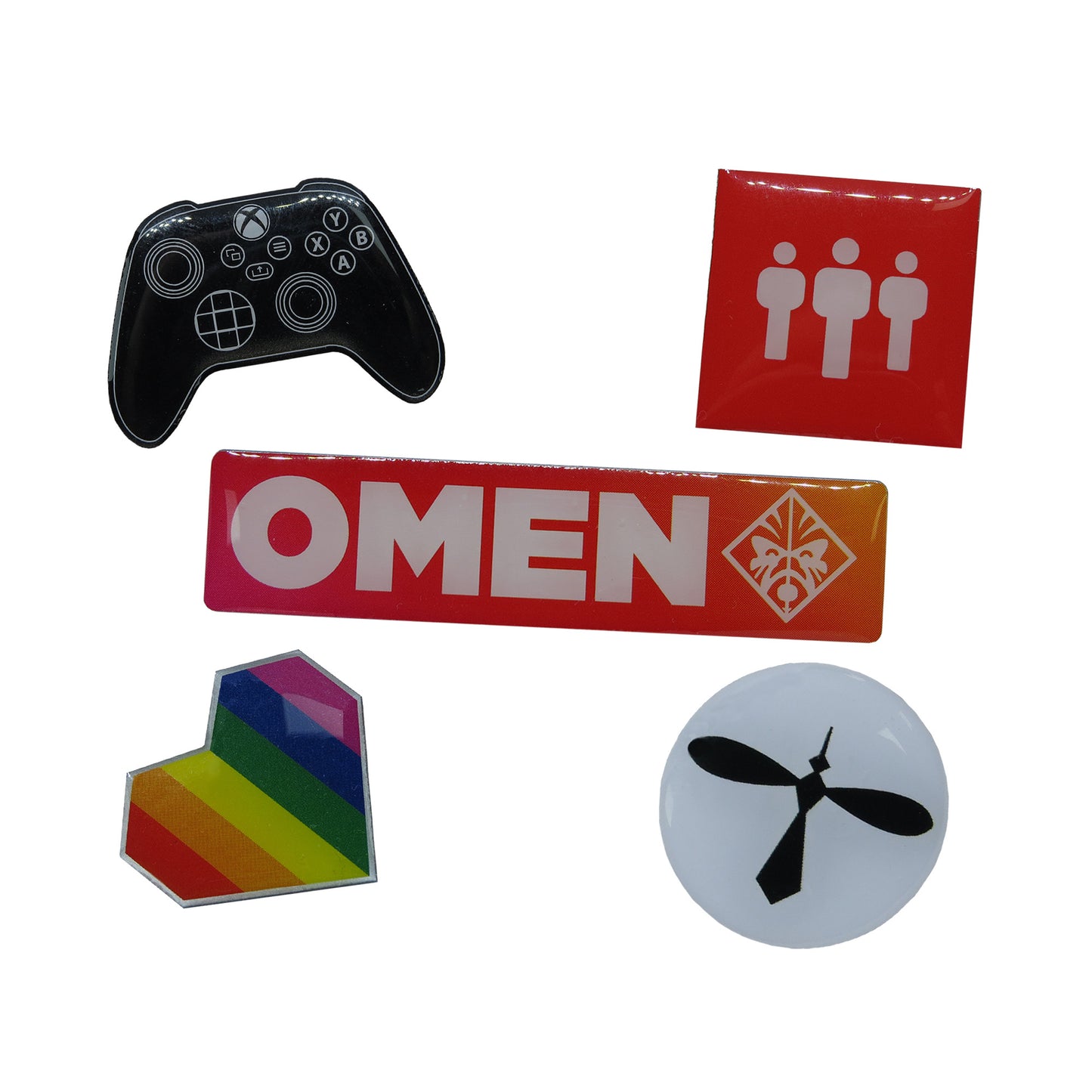 Printed with Epoxy Badges Black and White London