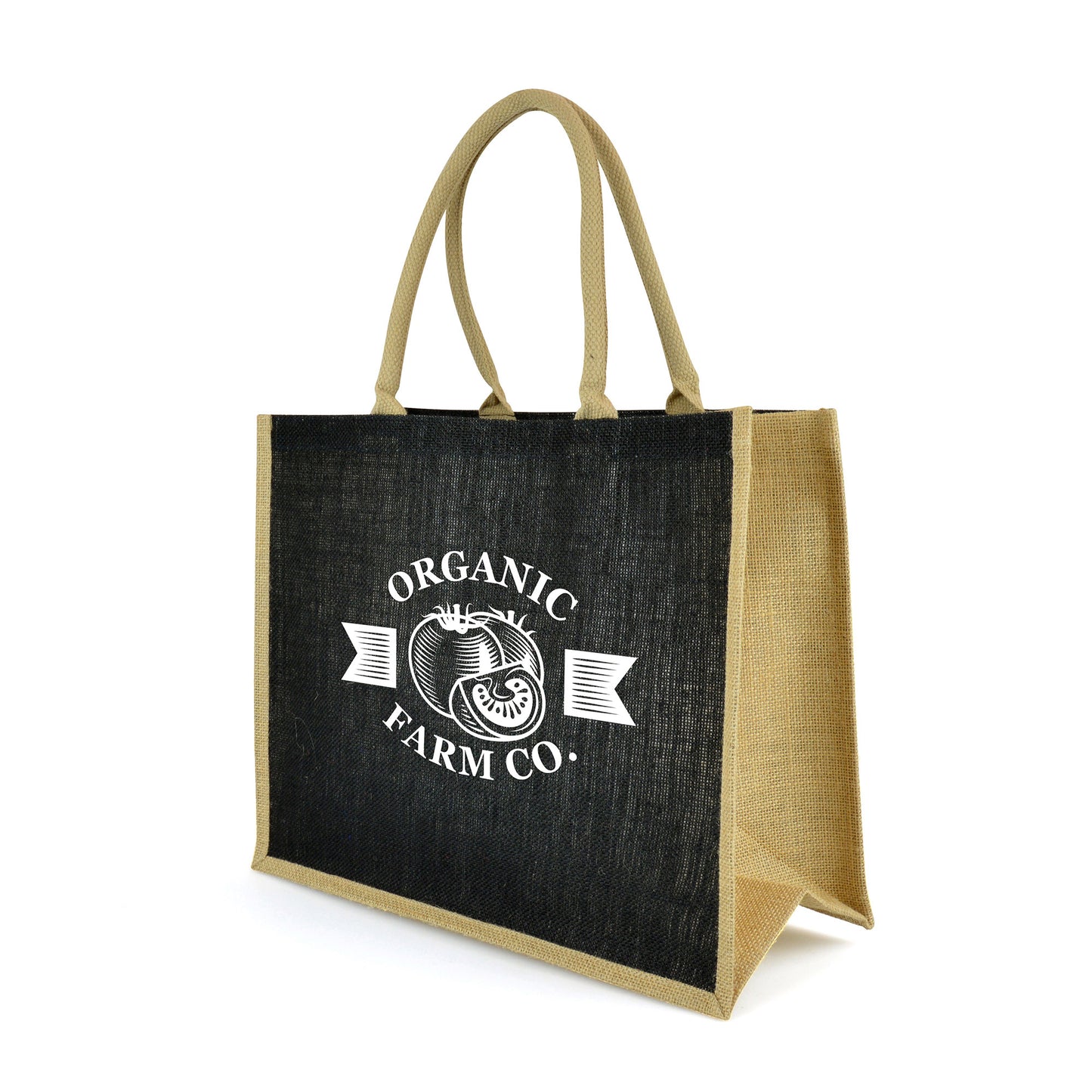 Medlow Shopper Cotton & Jute Bags Black and White London