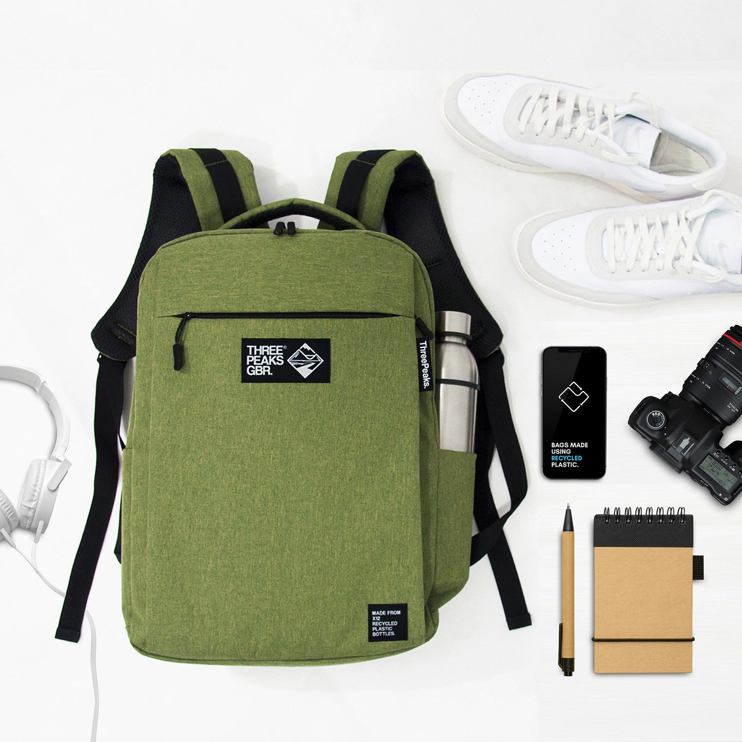 Kaito Three Peaks® Backpack Backpacks & Rucksacks Black and White London