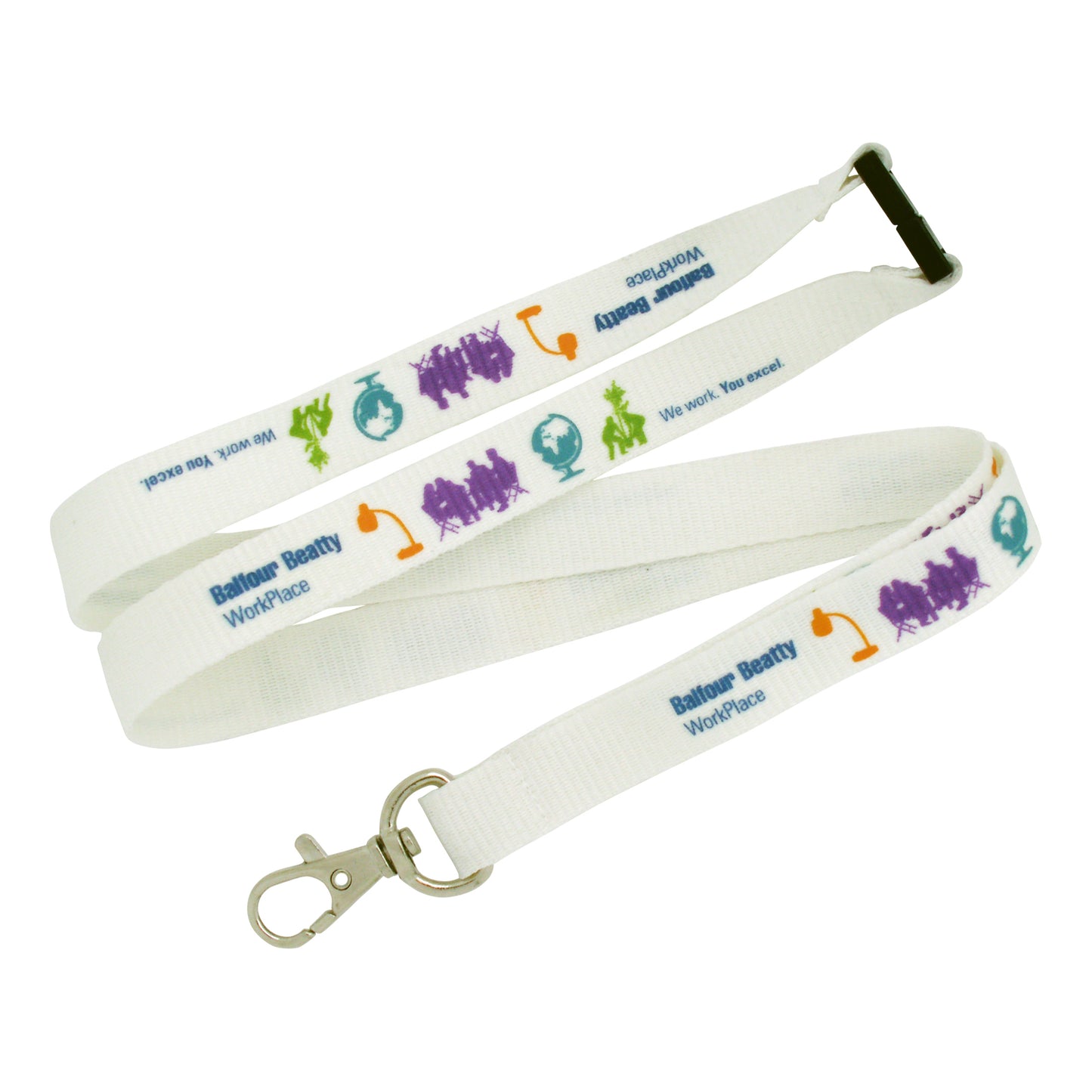 Recycled PET Lanyard Lanyards Black and White London