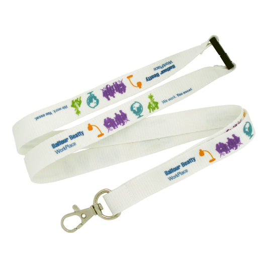 Recycled PET Lanyard Lanyards Black and White London