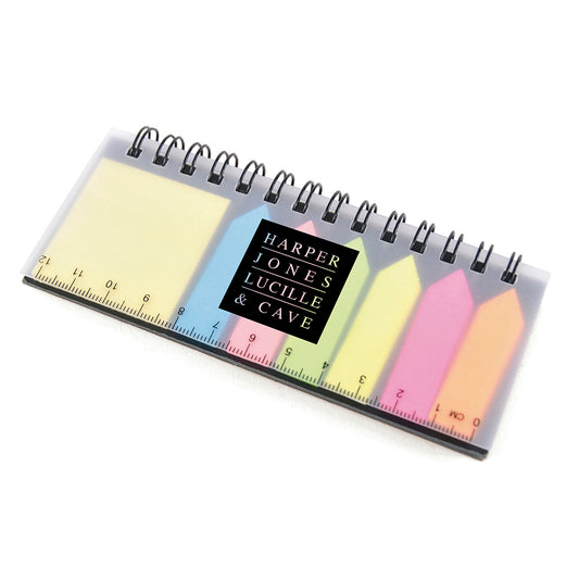Blackrod Notebook with Flags Notepads & Sticky Notes Black and White London