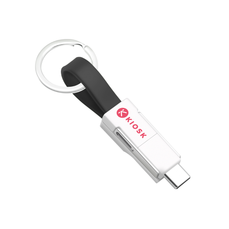 Kyoto 3-in-1 Charging & Sync Cable Black and White London