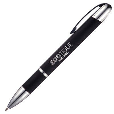 Stratos Softfeel Ball Pen  Black and White London