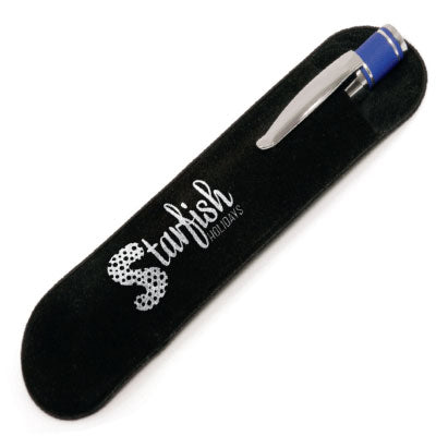 Velveteen Pouch Small Black and White London