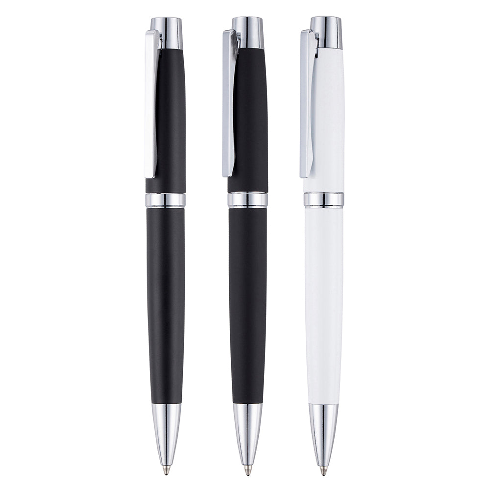 Emperor Soft Feel Ball Pen  Black and White London