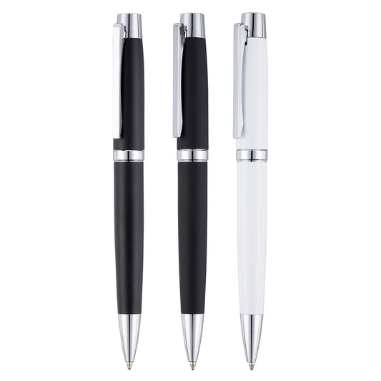 Emperor Soft Feel Ball Pen  Black and White London