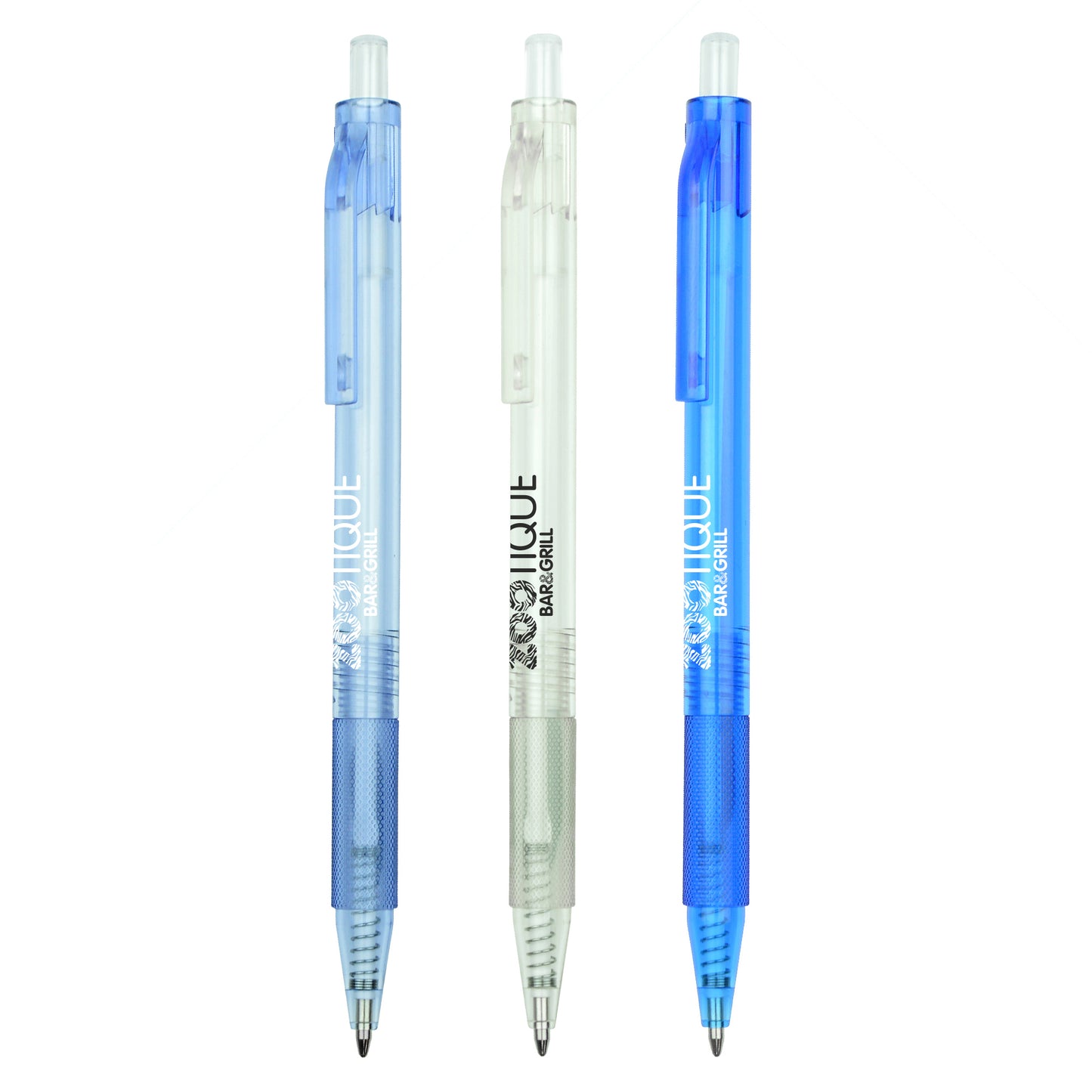 Aser Recycled Ball Pen Plastic Pens Black and White London