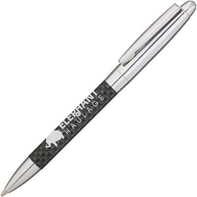 Javelin Carbon Fibre Ball Pen Black and White London