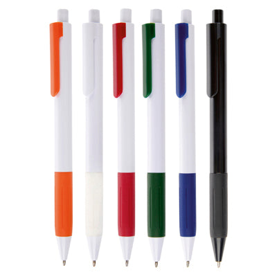 Cayman Grip Ball Pen  Black and White London