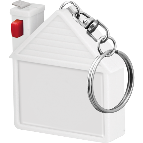 House Tape Measure Keyring  Black and White London