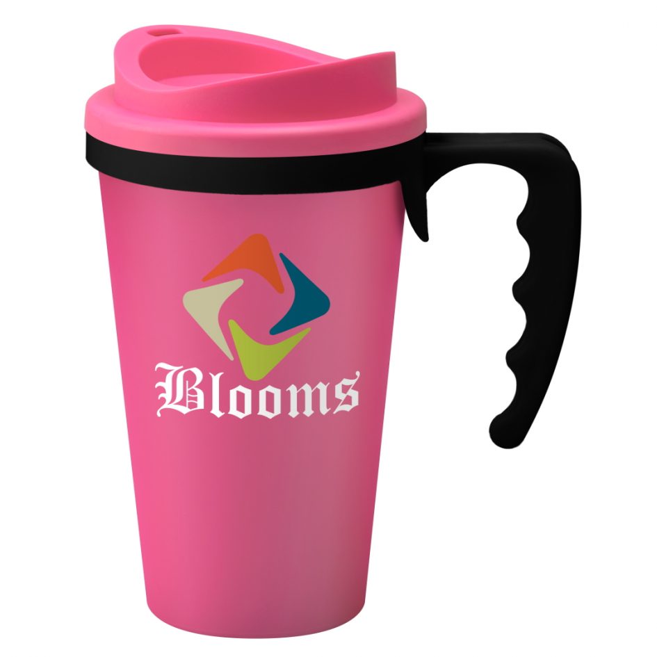 Universal Mug Pink Drinkware Black and White London