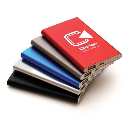 Flat Power Bank  Black and White London