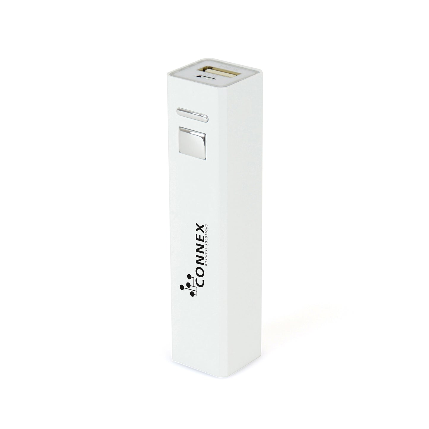 White Cuboid Power Bank  Black and White London