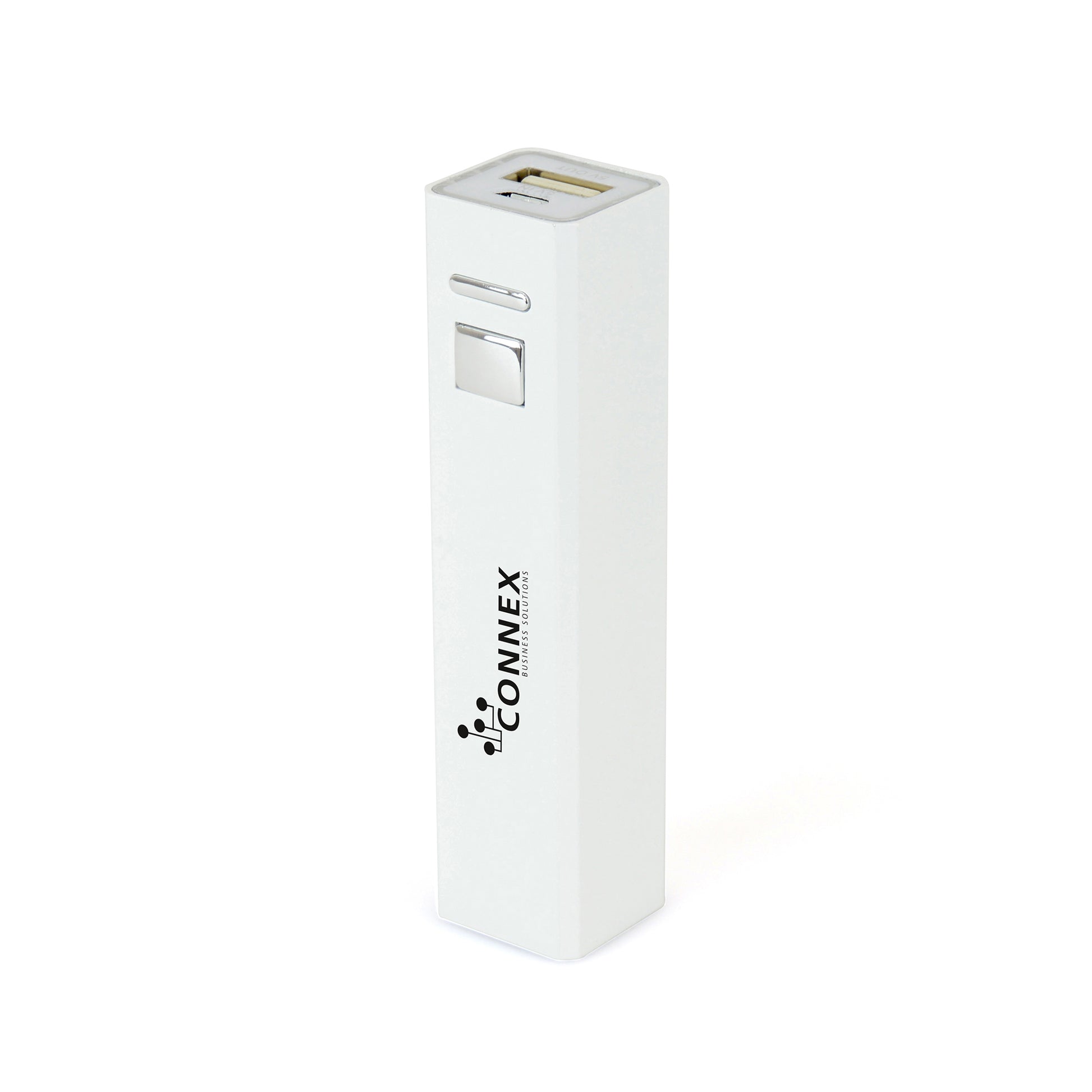White Cuboid Power Bank  Black and White London