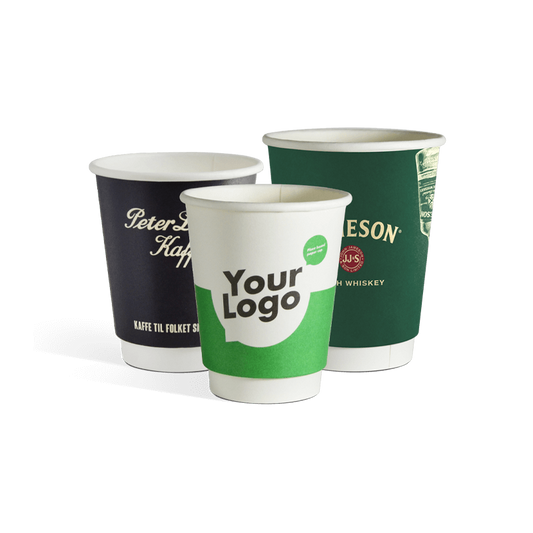 Full Colour Double Walled Paper Cup  Black and White London