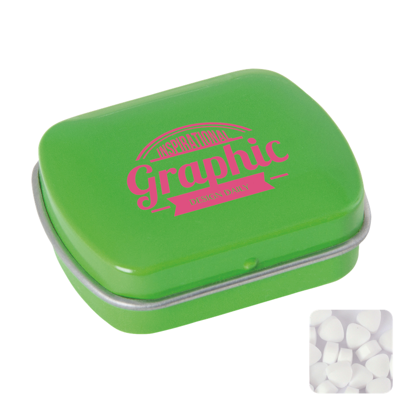 Mini hinged mint tin with extra strong mints Black and White London
