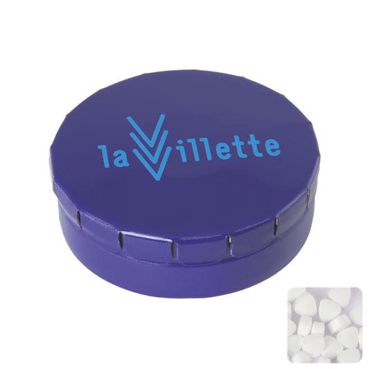 Click tin with extra strong mints  Black and White London