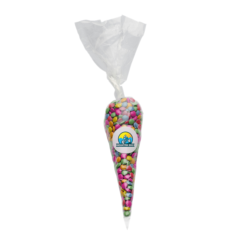 200g Sweet cones filled with milk choco's Sweets & Confectionery Black and White London
