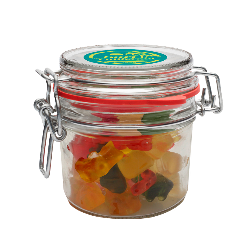 475g Glass jar filled with gummy bears Sweets & Confectionery Black and White London